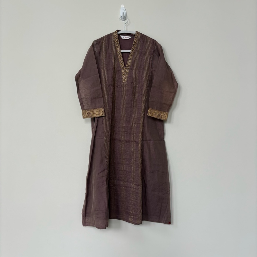 Mauve Silk Kurta